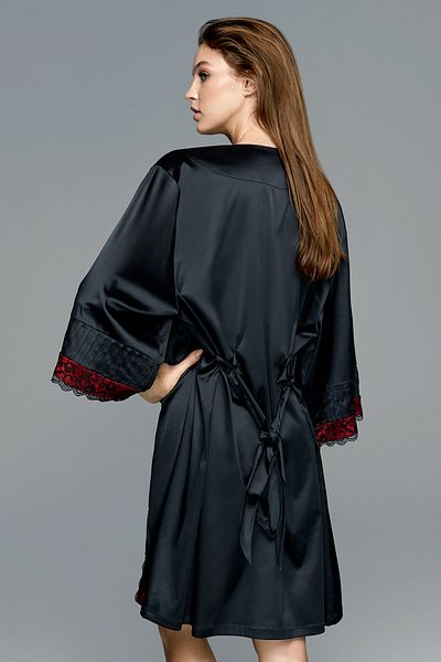 Reflections Red Satin Women's Nightgown and Dressing Gown Set