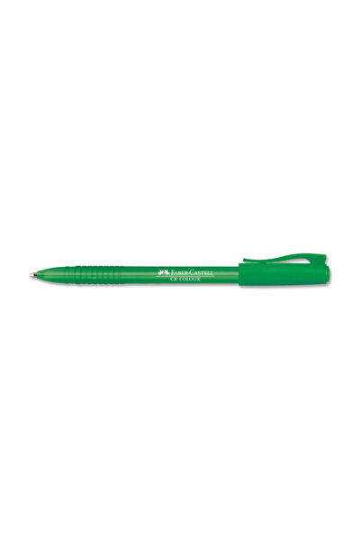 Faber Castell قلم حبر جاف ملون CX أخضر، صندوق مكون من 10 قطع