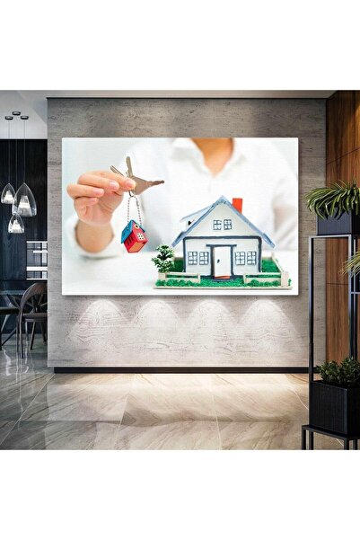 HDART Emlak Ev Alım Satım Emlakçı Anahtar Kanvas Tablo T2022033
