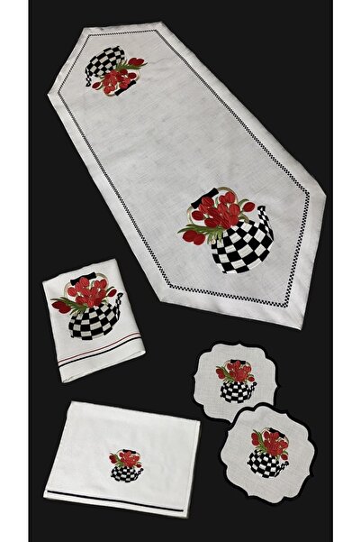 Nur Homing Damalı Demlik Mutfak Takımı