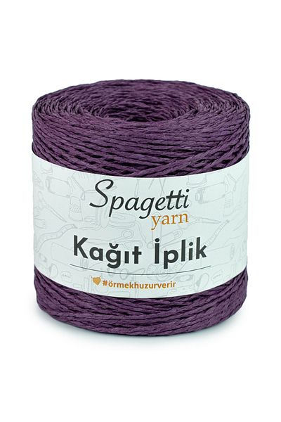 Spagettiyarn Χάρτινο σχοινί Μωβ Πλεκτό Χέρι