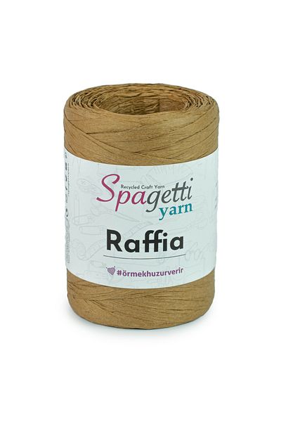 Spagettiyarn Νήματα πλεξίματος χειρός Raffia Caramel
