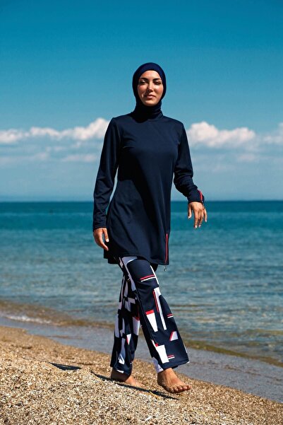 Riva Mera Μαγιό Hijab με μοτίβο λεπτομερούς σχεδίασης Rivamera R1112