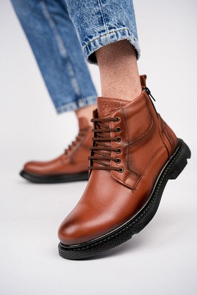Deripabuc Genuine Leather Tan Men's Leather Boots Mrd15-0505
