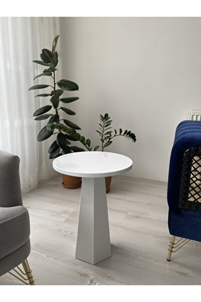 KK DEKORASYON K&k Dekorasyon Beyaz Mantar Sehpa