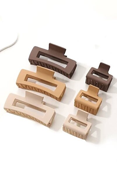MAKSESUAR Women's 6-Piece Coffee Tones Mixed Latch Buckle Set