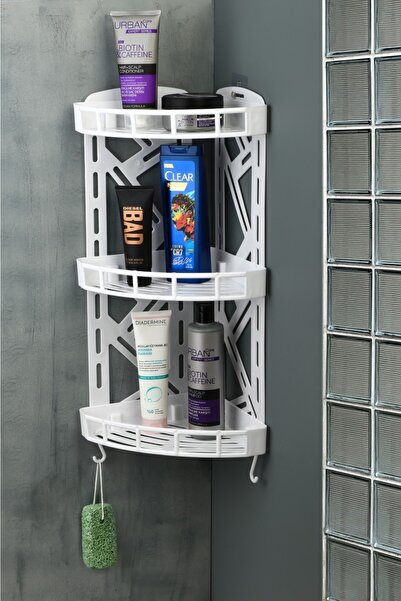 NEKA HOME 3 Katlı Plastik Banyo Köşeliği