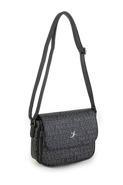 By Hakan Nas Bag-1289 Written Geantă de umăr pentru femei Geantă de mană neagră