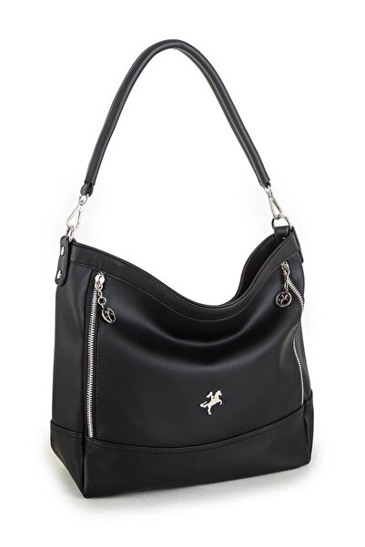 By Hakan Nas Bag-1284 Dona Geantă de umăr pentru femei Geantă de mână neagră