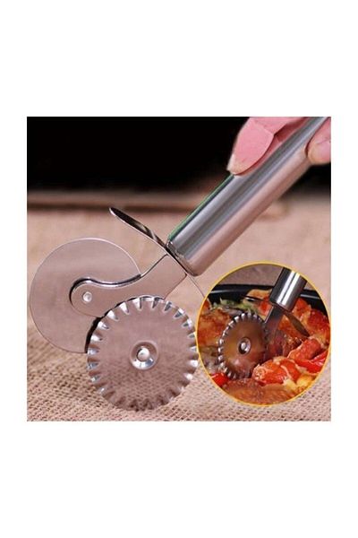 KfcHome Premium Stainless Steel Pizza Cutter Double Blade