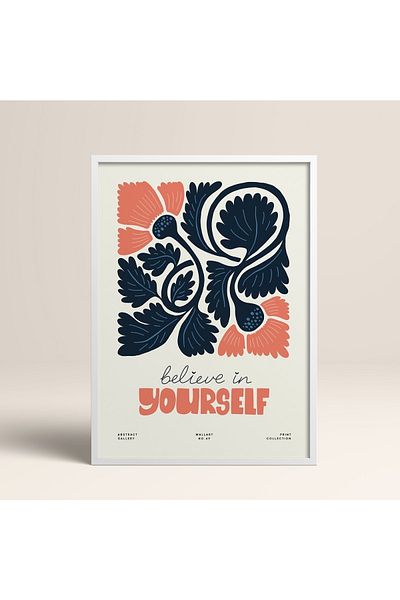 HOMEPACK Tablou cu rame din lemn alb Poster cu rame Decor artistic modern de perete ( -alb-50x70)