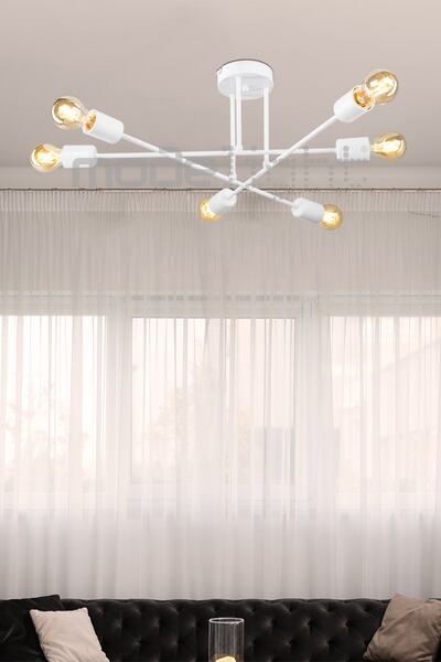 Modelight Eksen 6lı Beyaz Avize Salon-oturma Odası-çocuk Odası-yatak Odası-ye...