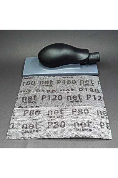 MİRKA Handsanding Zımpara El Takozu Ve Cırtlı Tel Elek Zımpara Set ( 80-120-1...