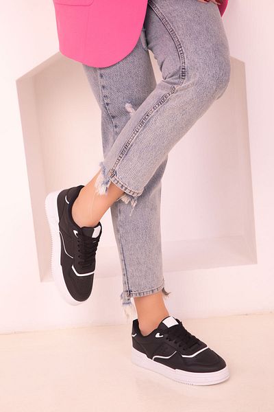 SOHO Black-White Women's Sneakers 17941
