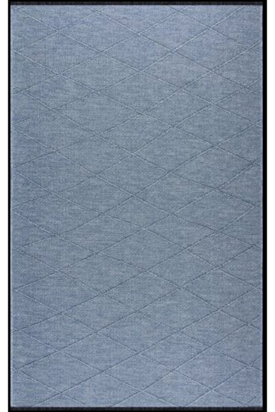 LUXESS HALI Galata 1061 Mavi Iskandinav Tarz Halı Antialerjik Kilim Hav Verme...