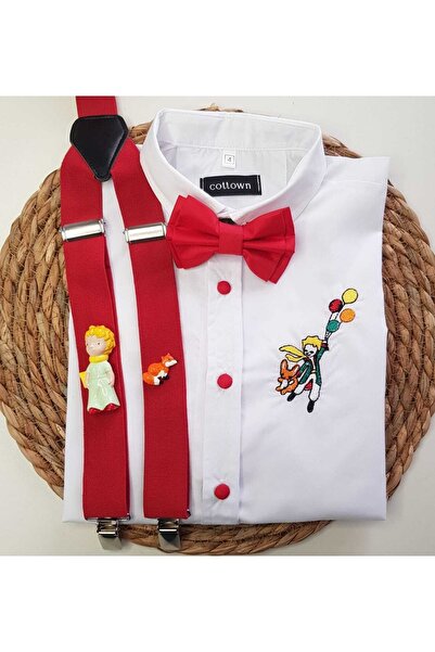 cool partyshop Küçük Prens Konseptli Askı Papyon Gömlek