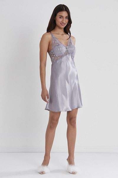 Pierre Cardin Satin Lace Nightgown - 605