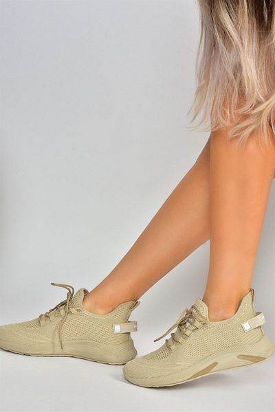 Fox Shoes Pantofi de damă din tricotaj bej M702006204