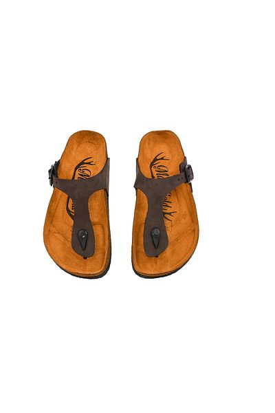 Moosefield Kids Детски кафяви пантофи