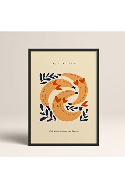 HOMEPACK Crna slika u drvenom okviru, uokviren poster, umetnički moderni zidn...