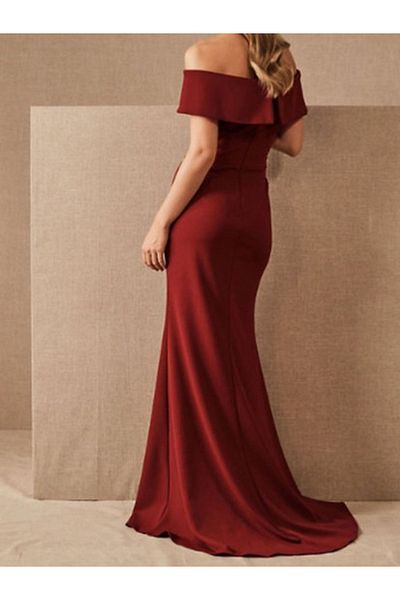 The Siempre Bella Delaney Off-the-Shoulder Slit Dress