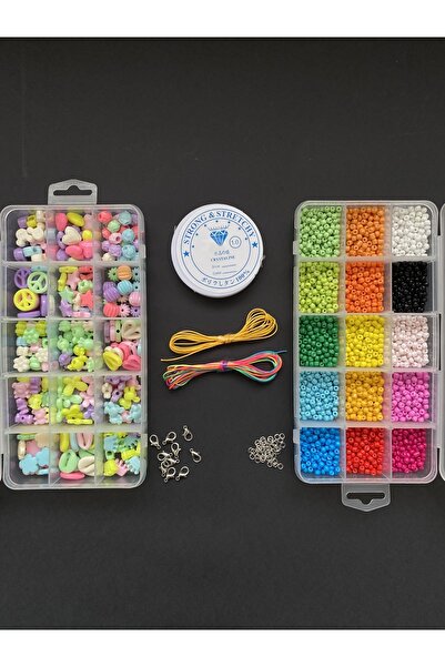 LİVZA BİJUTERİ 15 Gözlü Kutuda Dev Hobi Takı Yapım Seti