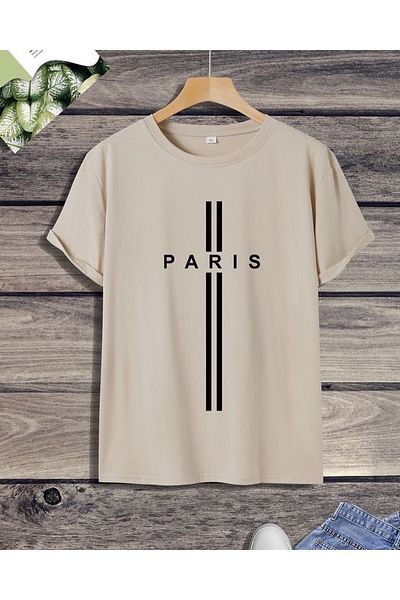 Machetta Μπλουζάκι με στάμπα Paris Oversize, βαμβακερό μπεζ
