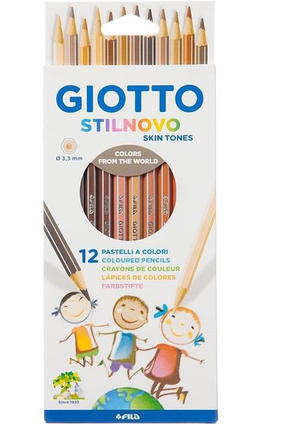 Giotto Stilnovo Skin Tones Professional Dry Paint 12 Colors Skin Colors