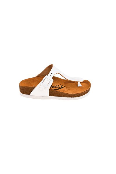 Moosefield Kids Papuci albi pentru copii unisex din piele naturală