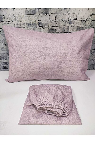 Gasel Home طقم ملاءة مطاطية من القطن بلون واحد