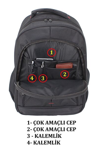 Case Club Laptop Sırt Çantası 17,3 Inç Darbe Emici Koruma Su Geçirmez Kumaş