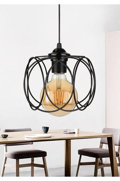 HOMİNG Black Metal Pendant Lamp - Evo Authentic Chandelier Ayd-1783
