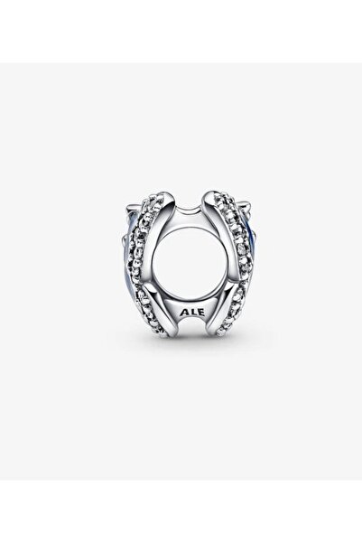 POSEİDONS JEWELLERY Zirkon Taşlı Mavi Kelebek Işıltılı Tarz Charm s925 Gümüş