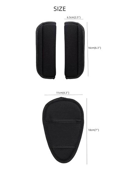 RevuBaby Car Seat Belt Softener Baby Stroller Belt Pad 3 Pieces Belt Set