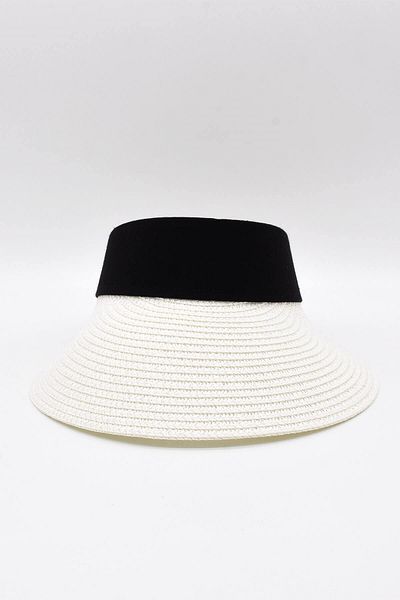 Goldmine Women's Straw Visor Tennis Hat Ecru