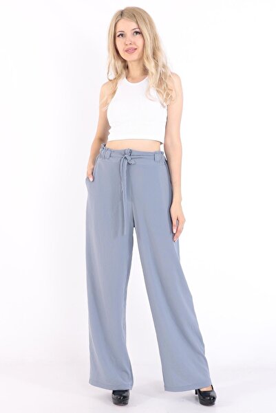 Moda Tuğram Сині штани-кльош