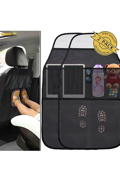RevuBaby Seat Back Organizer Mesh Pocket Seat Back Anti-Fouling Seat Protector Vehicle 2 Pieces
