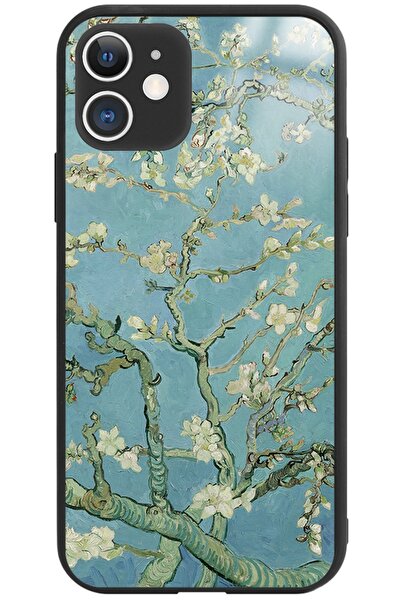 WANNA PROTECT Iphone 11 Kamera Korumalı Van Gogh Almond Blossom Premium Desen...