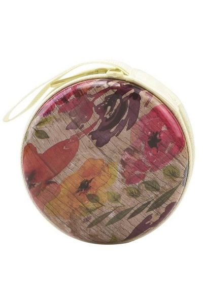 AGT Bohong Mini Zippered Box Flowers Coin Purse