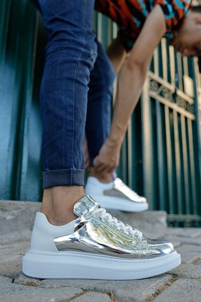Chekich ABT Specchio CH259 Men's Shoes - SILVER/WHITE