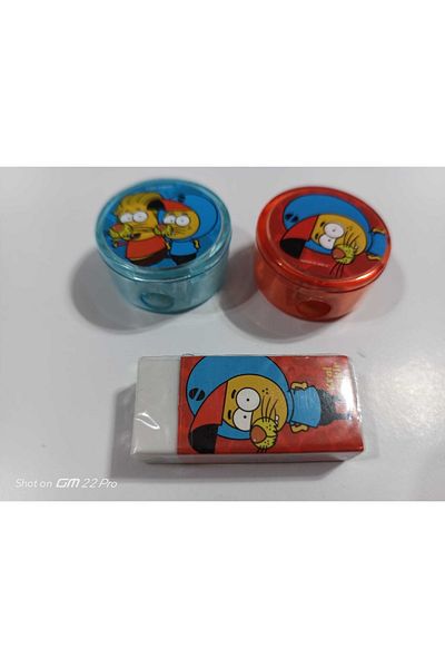 Cem Kral Şakir Pencil Sharpener and Eraser Set