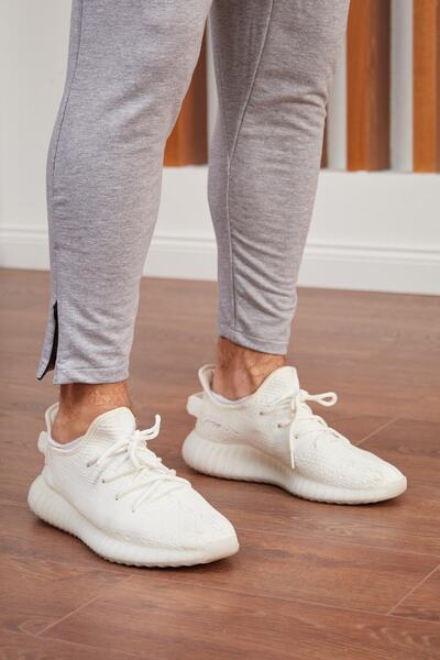 Danger Men's Zipper Detailed Jogger Sweatpants Gray Melange