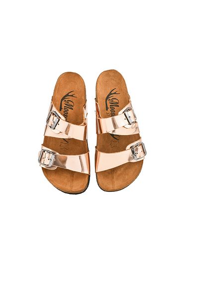 Moosefield Papuci unisex roz din piele naturală