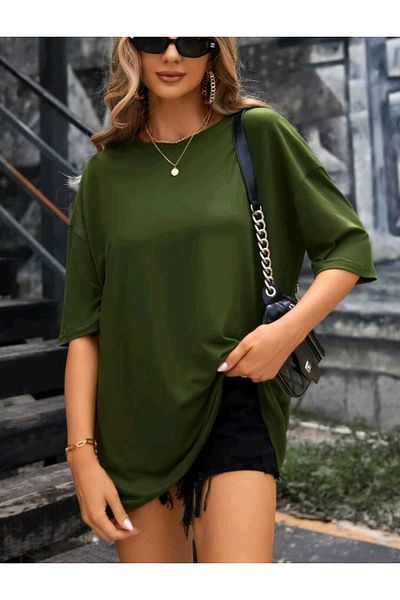 FAVORİST Oversize Unisex Απλό μπλουζάκι χωρίς στάμπα