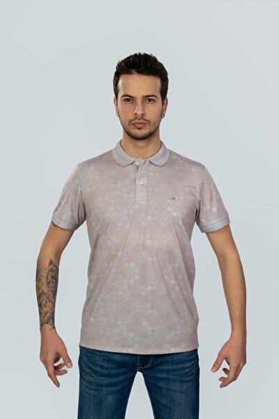 Moda Işık Polo ovratnik bež boje Digitalna štampa pakovanje T-shirt