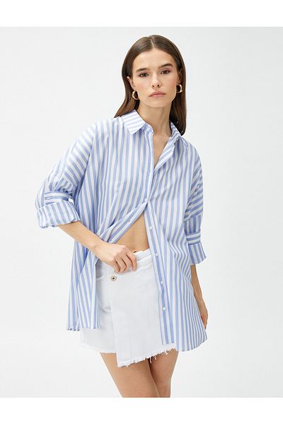 Koton Hemd - Blau - Regular Fit