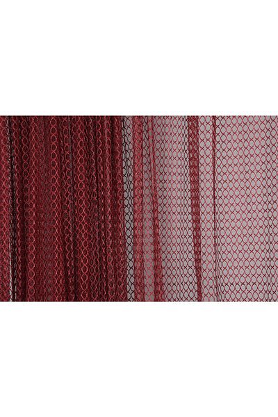 AKÇA TEKSTİL Orchid Claret Red Color Single Wing Ready Planted Pleated Background Curtain 300*260 Cm