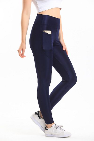 TarzOlur Leggings de recuperare sport albastru bleumarin cu buzunare laterale