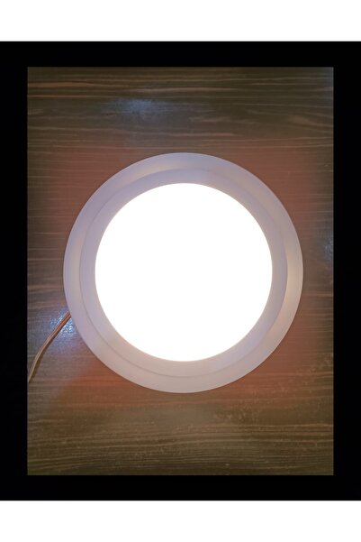 Viesteknoloji Modern Ledli Avize Tavana Sıfır Led Avize Panel Üç Renkli 24cm Çaplı Yüksek Işık Güçlü 18+6w