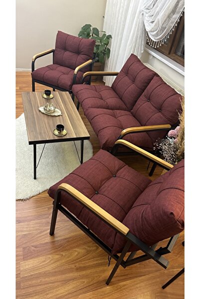 MODERN Erciyes Balkon, Bahçe, Cafe - Metal Kanepe Koltuk Takımı - 2 1 1 Sehpa